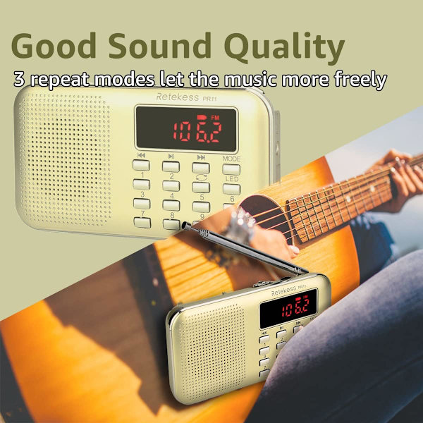 Kantava radio, FM AM -akku- ja verkkovirtaradio, MP3, kaiutin, tukee TF-korttia/USB:tä, taskulamppu, sopii selviytymiseen, kylpyhuoneeseen, matkustamiseen