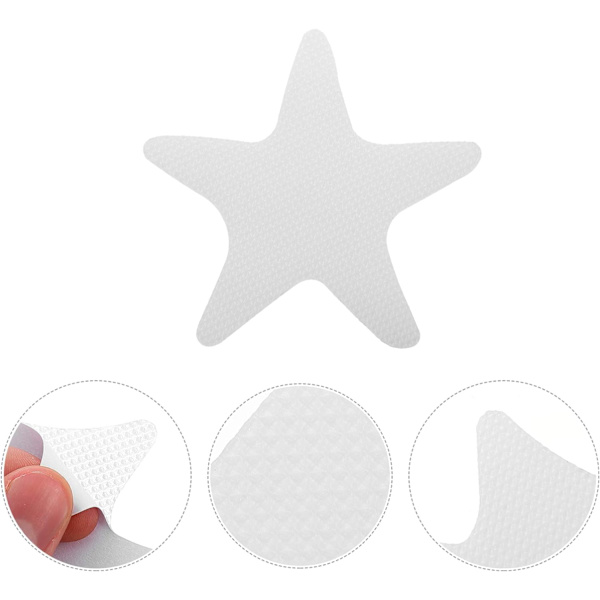 12 kpl liukuesteet kylpyammeeseen, liukumattomat kylpyhuoneen tarrat, suihkuraidat, liukuesteteippi suihkuammeen portaille (läpinäkyvä tähti) Transparent Star