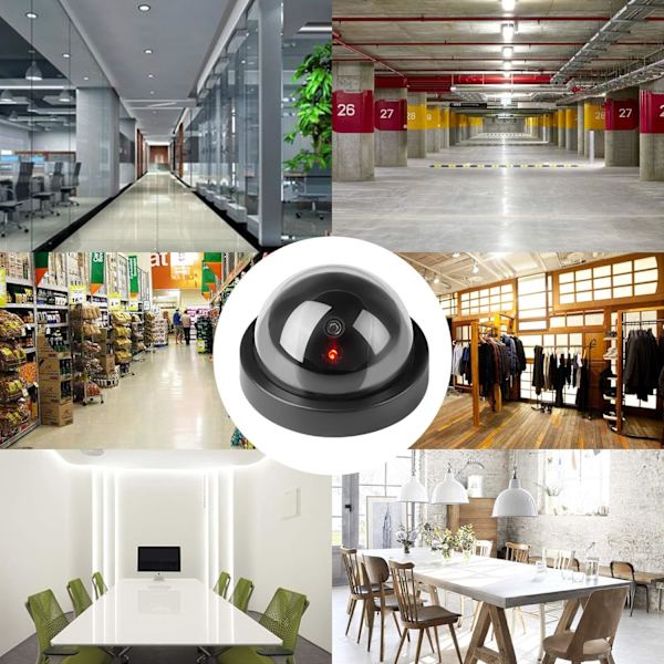 Dummykameraer, sikkerhetsdummy CCTV-kuppelkamera med LED-blitslys for bedrifter, butikker, hjem, falsk overvåkingskamera falsk overvåking (4-pakning) 4pc