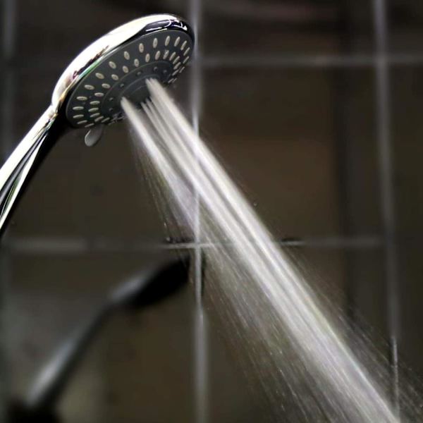 Universal brusehoved til badekar, håndbruser i krom med 5 sprayfunktioner