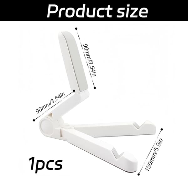 1 stk. Tablet Stande, Justerbar Stand til iPad Stand til Skrivebord, Bærbar Tablet Holder til iPad, Kindle Tablets (Hvid)