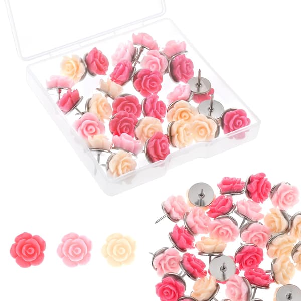 30 stk. trykknapper blomster korktavle knapper tommelfinger knapper til opslagstavle heavy duty tommelfinger knapper til opslagstavle farverige søde floret trykknapper