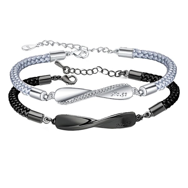 Par armband matchande armband för pojkvän flickvän långdistansförhållande armband 2