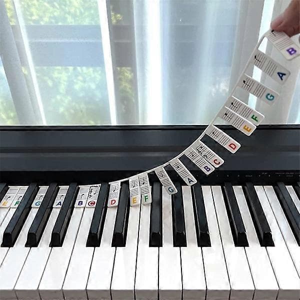 Avtagbara piano- och tangentbordsdekaler 88 tangenter Multicolor