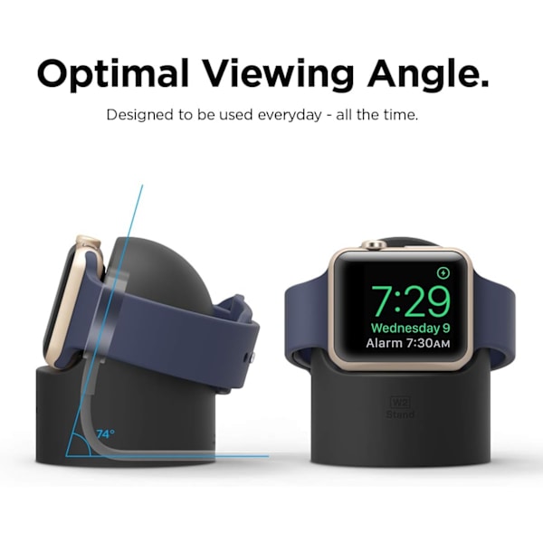 Latausteline, joka on yhteensopiva kaikkien Apple Watch -sarjojen kanssa Ultra/8/SE2(2022)/7/6/SE/5/4/3/2/1, lataustelakka, kaapeli EI sisälly (musta) Black