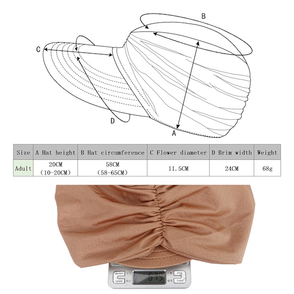 Visor Hat, Solhatt Dame Solbeskyttelse Strandhatt Bred Bremskjerm Solhatt med UV-beskyttelse for Sport Golf Tennis Utendørs Strand 56-65CM yellow