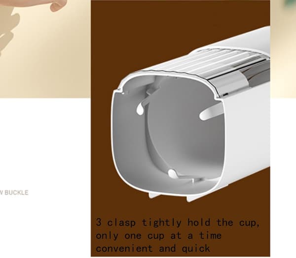 Dispenser för pappersmuggar, dragtyp, vattenkylare, väggmonterad (enkel, vit)