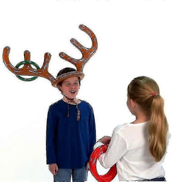 Julefrokost Kastering Oppustelige Gevirer Hjorte Hoved Ring Spil Oppustelig Julehat