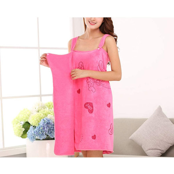Badrock Badhandduk Wrap, Dammjuk Mjuk Bärbar Vattenabsorberande Badkjol för Bastu Spa Dusch Red