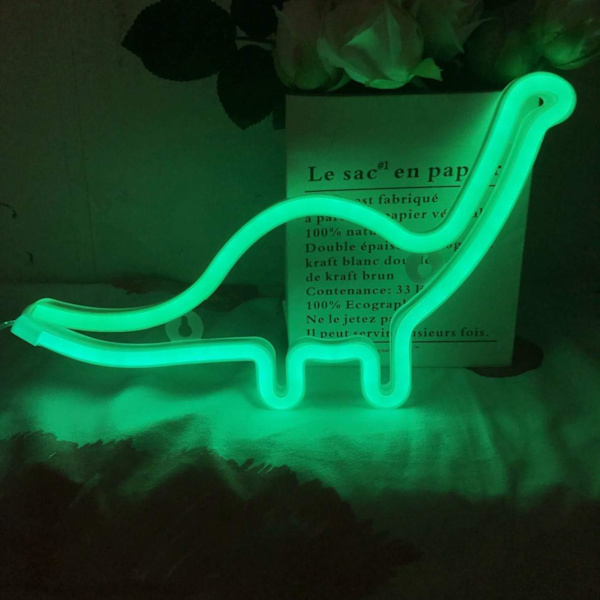 Dinosaurie Dekorlampa Väggkonstskylt USB-driven bordslampa LED-nattlampor för sovrum, vardagsrum, jul, fest, hemaccessoarer
