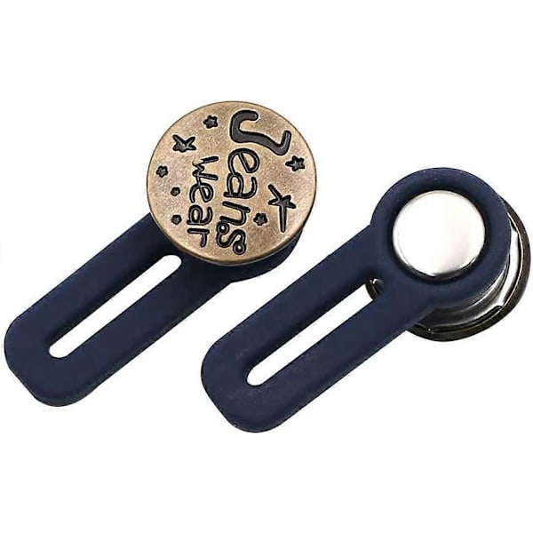 6 Stykker Elastisk Gummiknappforlenger for Jeans, Bukser