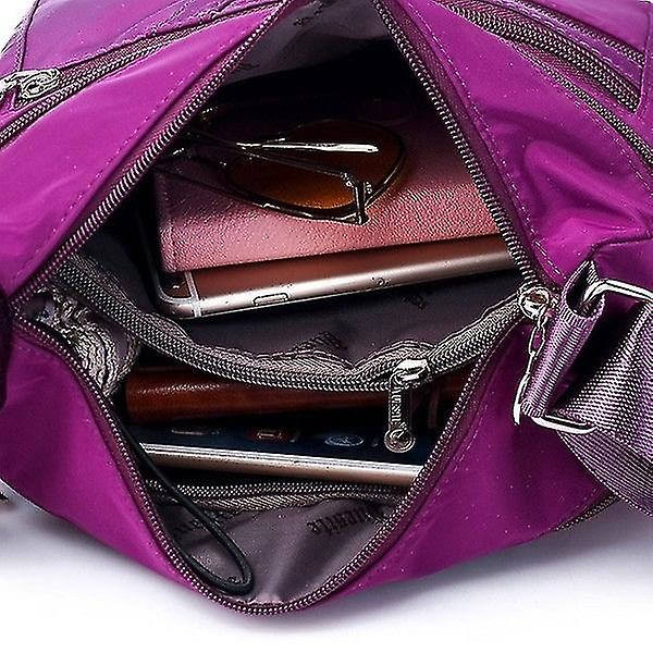Modeväska i Vattentätt Nylon för Kvinnor, Enkelsidig Axelväska, Crossbody Väska, Handväska, Messenger Väska (Svart) red