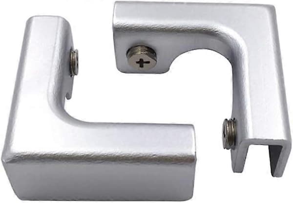 2 stk. vinkelbraketter for 8 mm glass WPC-paneler