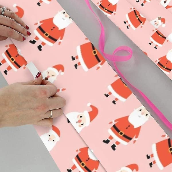 Presentpapper Söt Jultomte Jul Rosa För Julklapp