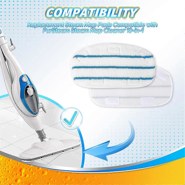 Mikrofiber Refill Pads (3 stk.) til Power Pad dampmoppe - Varm Spray damprenser