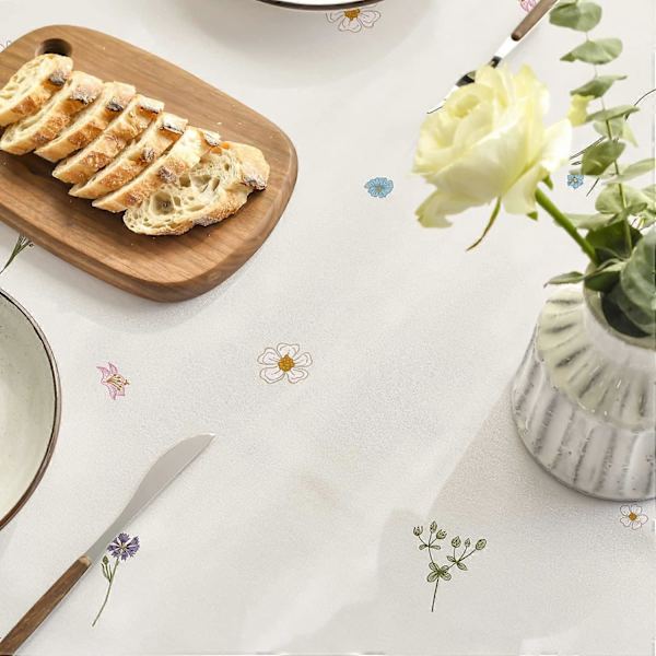 Forårs- og sommerdug rektangulær, vilde blomster blomsterdug