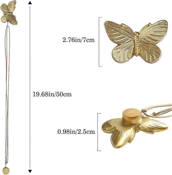 2 stk. Magnetiske Vintage Sommerfugl Gardinbindinger