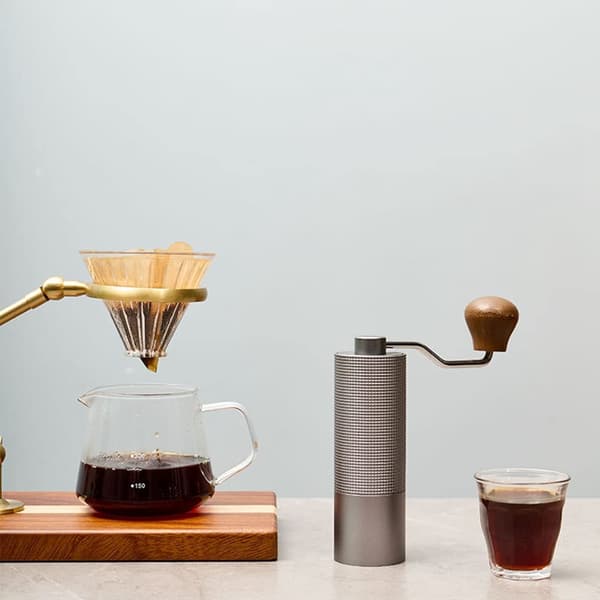 Manuell kaffe - Bærbar kaffe - Justerbar grovhetskapasitet - Lett kaffe for kaffe A