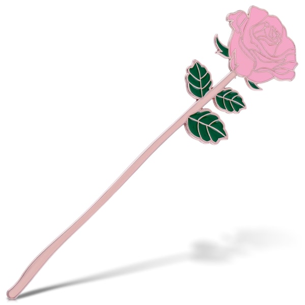 Rosa Bokmerke Gave, Metall Boksideholder for Leseelskere, Lærer Verdsettelse Gaver Valentinsdag Morsdag Bursdagsgave (Rosa Rose) Pink