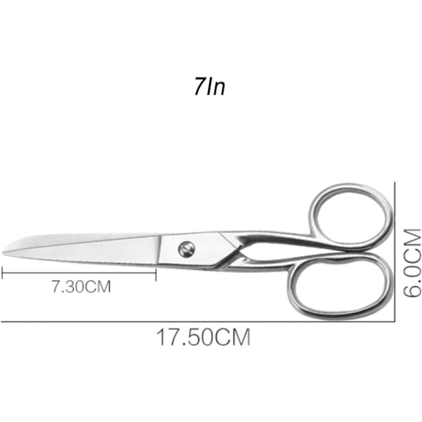 Ultra Office smidda saxar, kraftiga syssaxar, 7\" saxar i rostfritt stål för hantverksskärning av tyg läder canvas denim papper (1 st)