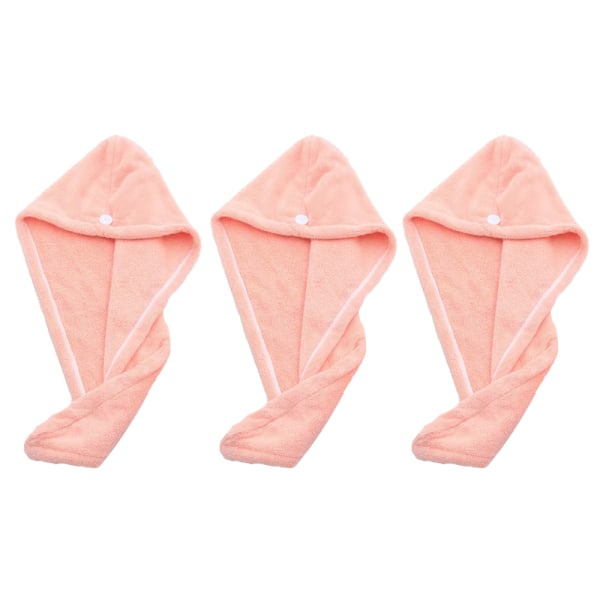 [Förpackning med 3 delar] - Mjuk mikrofiberhårhandduk för vått hår - Pink Pink