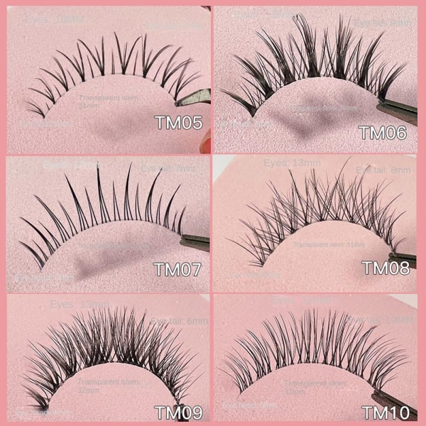 10 Par Manga Lashes Lösögonfransar TM02 TM02 TM02 TM02