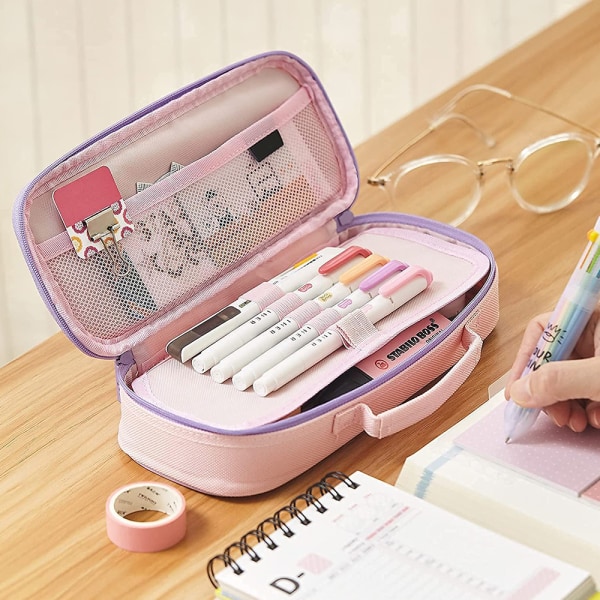 Case tjejer, case tjejer, penna med stor kapacitet pink pink