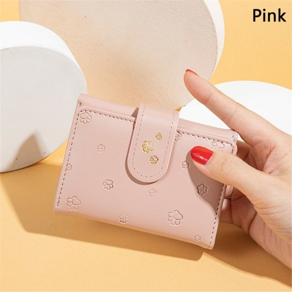 Kort plånbok Tri-fold Plånbok ROSA pink pink