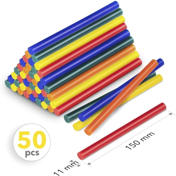 100st Hot Glue Sticks 7mm Glitter - Lim för 7mm Hot Glue Gun Bunt Bunt
