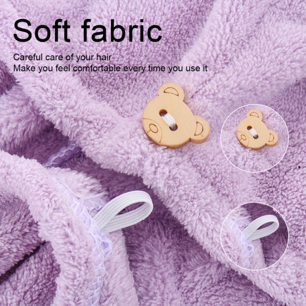 Mikrofiberhårhandduksinpackning för kvinnor, 3-pack hårhandduk för våt Pink + Purple + Khaki Pink + Purple + Khaki