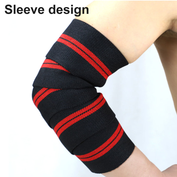 Knäskydd (1 par) -Elastiska knä- och armbågsstöd & Red Red