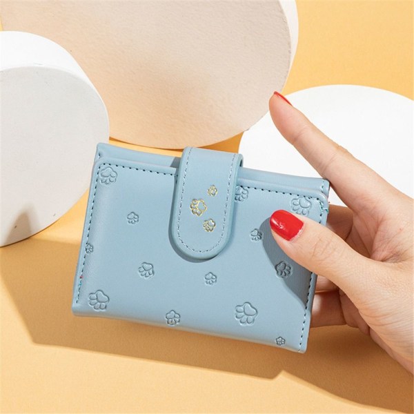Kort plånbok Tri-fold plånbok BLÅ blue blue