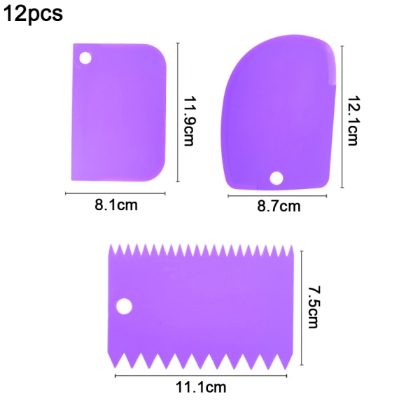 Tårtskrapa Smidigare Set, Tårtutjämnande skärplatta ks-003-3 ks-003-3