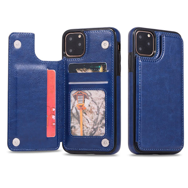 Etui til iPhone 16 Pro Lædertekstur Blå Noz3028