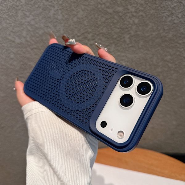 Etui til iPhone 14 Plus Magnetisk Ventilert Mørkeblå Noz11733