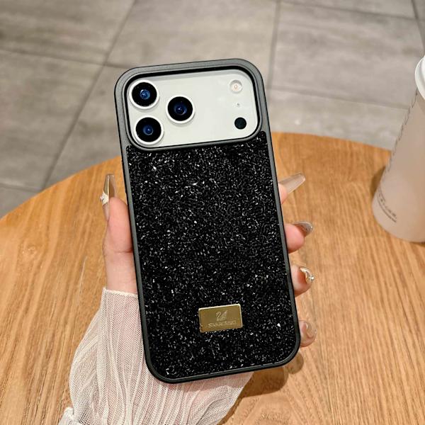 Etui til iPhone 14 Luksus Fuld Rhinestones Diamanter Sort