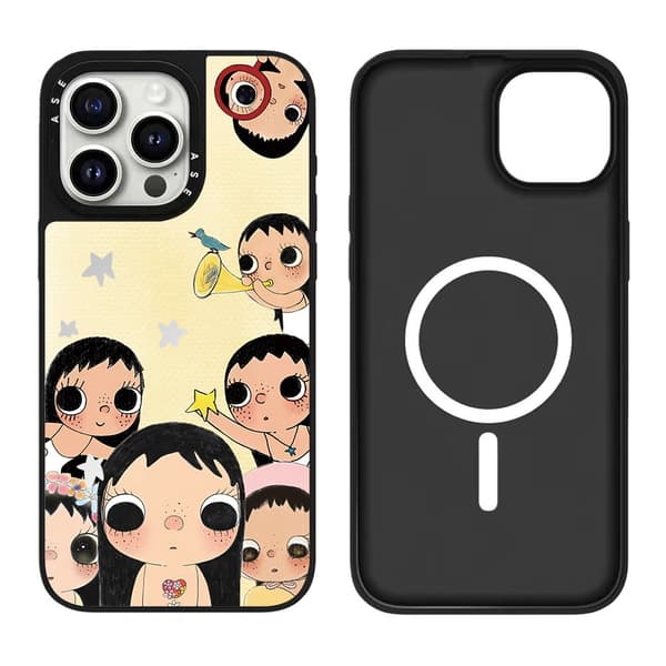 Etui til iPhone 16 Xiaoyu Girl Cute Creative Silver Black Noz10726