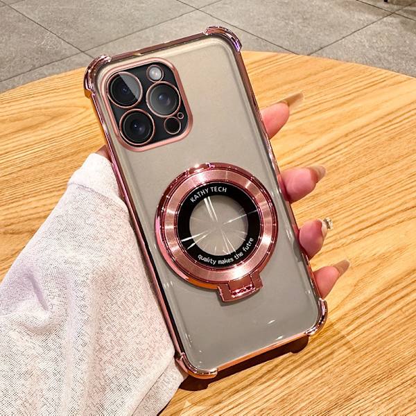 Etui til iPhone 13 E Magnetisk Stativ Rosa