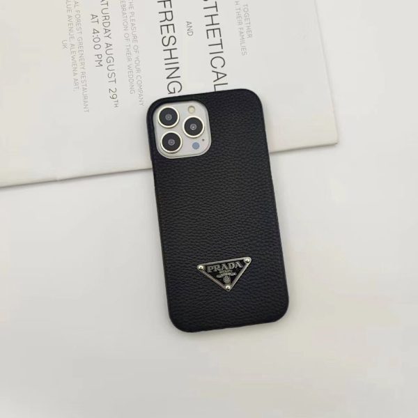 Etui til iPhone 13 Pro Max Lædertekstur Sort Noz10704