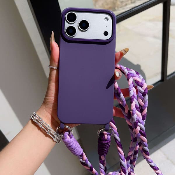 Etui til iPhone 17 Pro Snor Lilla Rosa