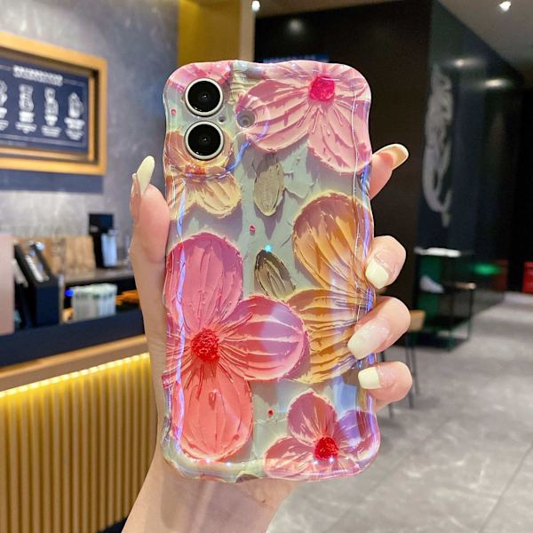 Kotelo iPhone 13 Pro Wave Texture Pink Noz667 -puhelimelle