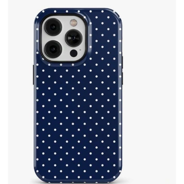 Kotelo iPhone 15 Plus Polka Dot Double Layer Blue