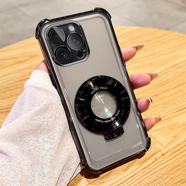 Etui til iPhone 13 Pro galvanisert magnetisk stativ svart Noz21259