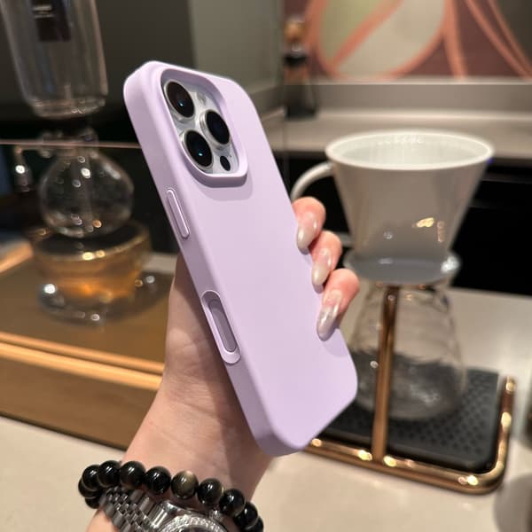 Kotelo iPhone 16 Plus nestemäiselle silikonille, violetti Noz17241