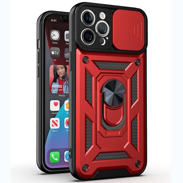 Kotelo iPhone 17 Pro Stand Red Noz12377 -puhelimelle