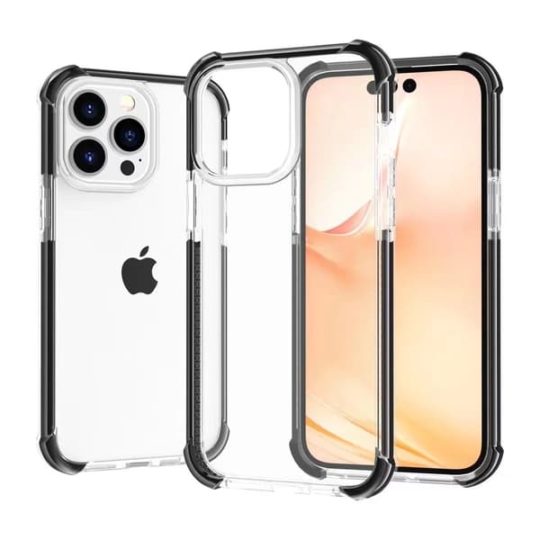 Etui til iPhone 16 Pro Four Corners Clear Black