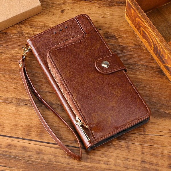 Kotelo iPhone 15 -korttipaikalle, ruskea Noz4615