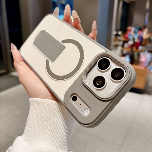 Etui til iPhone 17 Pro Max Magnetisk Stativ Grå Noz6334