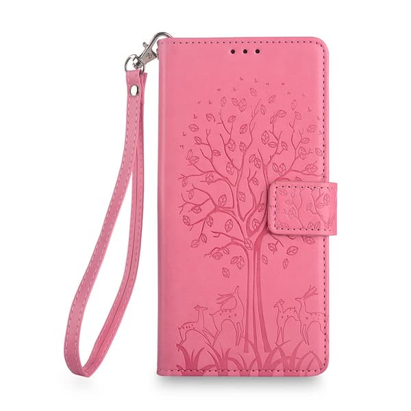 Etui til iPhone 15 Pro Stativ Kortspor Rosa Noz14223