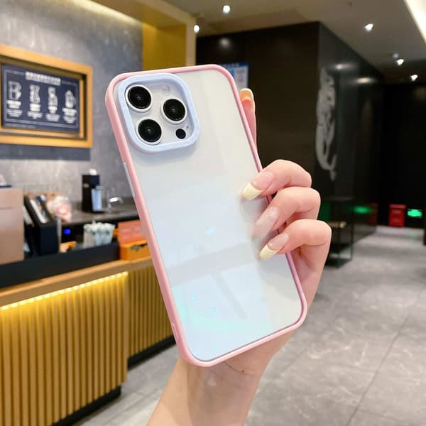 Skal till iPhone 14 Klar Klar Rosa Noz5124